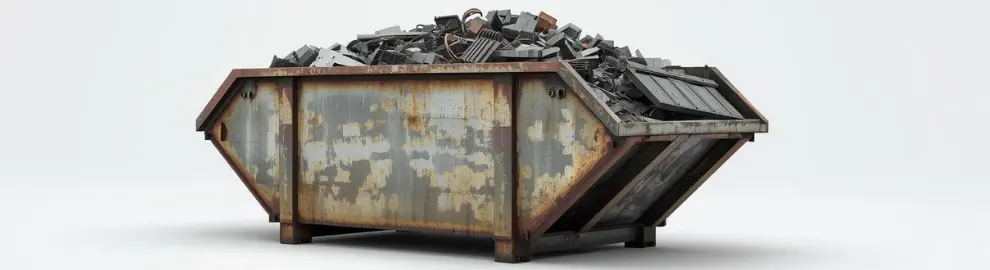Cassonetto dei rifiuti industriale per rappresentare le Soluzioni Metaltek per la Termovalorizzazione Rifiuti Industriali